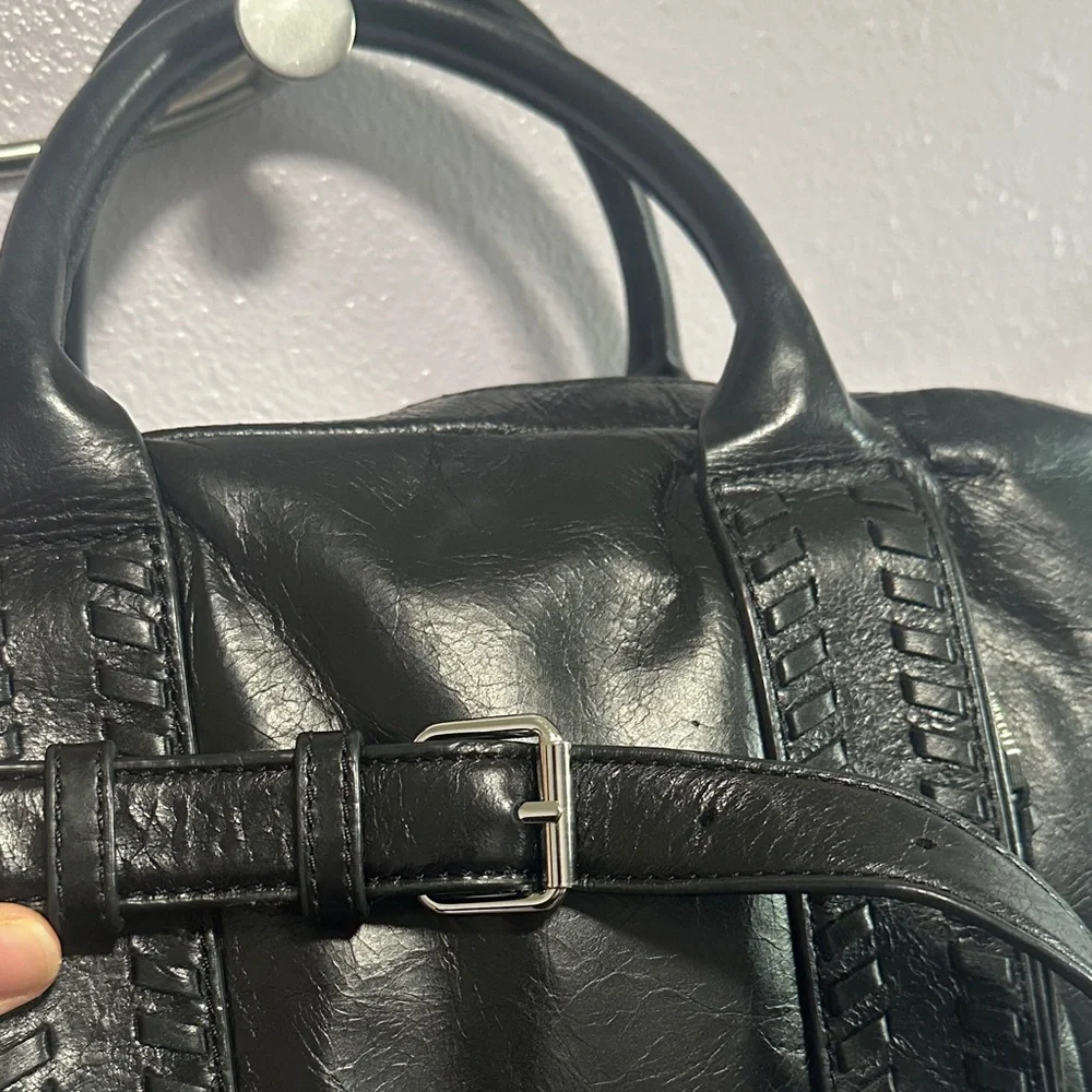 Rebecca Minkoff Vanity Zip Black Leather Satchel - Picture 12 of 16